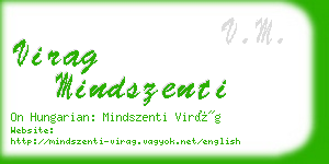 virag mindszenti business card